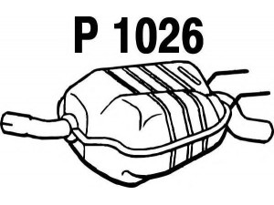 FENNO P1026 galinis duslintuvas 
 Išmetimo sistema -> Duslintuvas
51813721