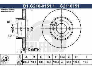 GALFER B1.G210-0151.1 stabdžių diskas 
 Dviratė transporto priemonės -> Stabdžių sistema -> Stabdžių diskai / priedai
811 615 301, 811 615 301, 823 615 301