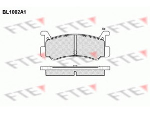 FTE BL1002A1 stabdžių trinkelių rinkinys, diskinis stabdys 
 Techninės priežiūros dalys -> Papildomas remontas
04492-87705, 04492-87706, 04492-87707