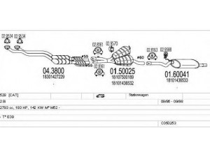MTS C050253008351 išmetimo sistema 
 Išmetimo sistema -> Išmetimo sistema, visa