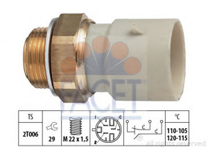 FACET 7.5657 temperatūros jungiklis, radiatoriaus ventiliatorius 
 Aušinimo sistema -> Siuntimo blokas, aušinimo skysčio temperatūra
18 46 324, 90 339 414, 90339414