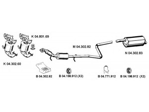 EBERSPÄCHER 042388 išmetimo sistema 
 Išmetimo sistema -> Išmetimo sistema, visa