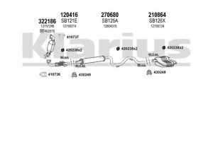 KLARIUS 750206E išmetimo sistema 
 Išmetimo sistema -> Išmetimo sistema, visa