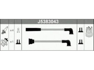 NIPPARTS J5383043 uždegimo laido komplektas 
 Kibirkšties / kaitinamasis uždegimas -> Uždegimo laidai/jungtys
8BBC-18-140