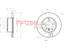 METZGER 6110595 stabdžių diskas 
 Stabdžių sistema -> Diskinis stabdys -> Stabdžių diskas
34116764629, 34116792215, 34116854996