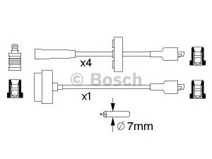 BOSCH 0 986 357 077 uždegimo laido komplektas 
 Kibirkšties / kaitinamasis uždegimas -> Uždegimo laidai/jungtys