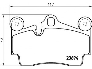 HELLA PAGID 8DB 355 018-711 stabdžių trinkelių rinkinys, diskinis stabdys 
 Techninės priežiūros dalys -> Papildomas remontas
7L0698451, 7L0698451A, 7L0698451B