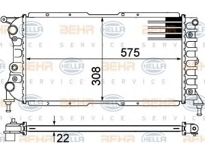 HELLA 8MK 376 767-511 radiatorius, variklio aušinimas 
 Aušinimo sistema -> Radiatorius/alyvos aušintuvas -> Radiatorius/dalys
71736185, 7721579