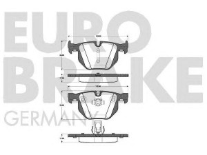 EUROBRAKE 5502221526 stabdžių trinkelių rinkinys, diskinis stabdys 
 Techninės priežiūros dalys -> Papildomas remontas
34216763043, 34216763044, 34216784135