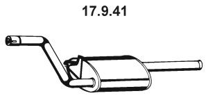 EBERSPÄCHER 17.9.41 vidurinis duslintuvas 
 Išmetimo sistema -> Duslintuvas
82 00 172 033