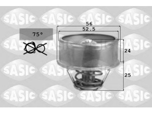 SASIC 3371261 termostatas, aušinimo skystis 
 Aušinimo sistema -> Termostatas/tarpiklis -> Thermostat
133726