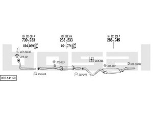 BOSAL 090.141.50 išmetimo sistema 
 Išmetimo sistema -> Išmetimo sistema, visa