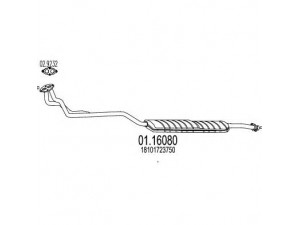 MTS 01.16080 priekinis duslintuvas 
 Išmetimo sistema -> Duslintuvas
18101723750