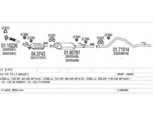 MTS C380298003149 išmetimo sistema 
 Išmetimo sistema -> Išmetimo sistema, visa