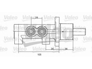 VALEO 350867 pagrindinis cilindras, stabdžiai 
 Stabdžių sistema -> Pagrindinis stabdžių cilindras
6107104, 6581520, 6842331, 6922548