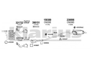KLARIUS 630993E išmetimo sistema 
 Išmetimo sistema -> Išmetimo sistema, visa