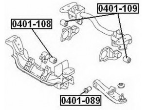 ASVA 0401-089 valdymo svirties/išilginių svirčių įvorė 
 Ašies montavimas/vairavimo mechanizmas/ratai -> Valdymo svirtis/pasukamosios svirties sujungimas -> Montavimas/sutvirtinimas
MR210222, MR319067