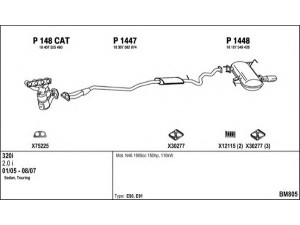 FENNO BM805 išmetimo sistema 
 Išmetimo sistema -> Išmetimo sistema, visa
