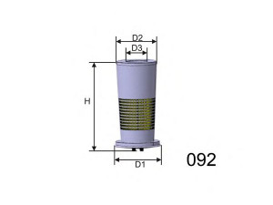 MISFAT R596 oro filtras
242493401, 3I1416