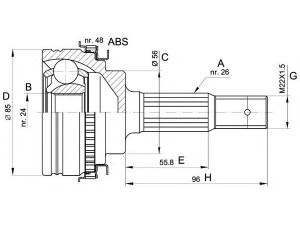OPEN PARTS CVJ5341.10 jungčių komplektas, kardaninis velenas 
 Ratų pavara -> Sujungimai/komplektas
4341012181, 4341012211, 4341012320