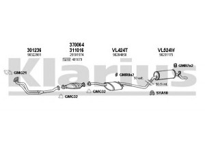 KLARIUS 390380U išmetimo sistema 
 Išmetimo sistema -> Išmetimo sistema, visa