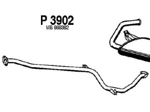 FENNO P3902 vidurinis duslintuvas 
 Išmetimo sistema -> Duslintuvas
MB810562, MB868382