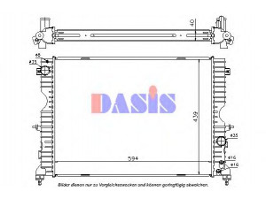AKS DASIS 020013N radiatorius, variklio aušinimas