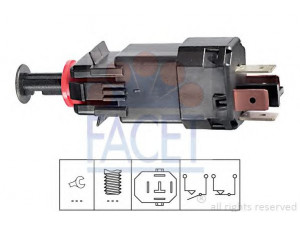 FACET 7.1205 stabdžių žibinto jungiklis 
 Stabdžių sistema -> Stabdžių žibinto jungiklis
62 40 233, 62 40 289, 37740-86G10-000