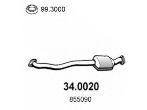 ASSO 34.0020 katalizatoriaus keitiklis 
 Išmetimo sistema -> Katalizatoriaus keitiklis
855090, R1620013