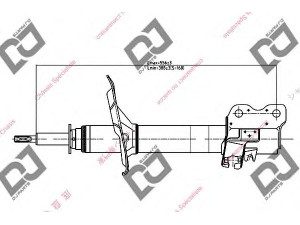 DJ PARTS DS1126GS amortizatorius 
 Pakaba -> Amortizatorius
543038H600, 543038H625, 543038H725