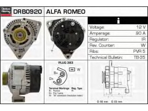 DELCO REMY DRB0920 kintamosios srovės generatorius 
 Elektros įranga -> Kint. sr. generatorius/dalys -> Kintamosios srovės generatorius
60596660, 6059666, 60613075