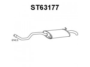VENEPORTE ST63177 galinis duslintuvas 
 Išmetimo sistema -> Duslintuvas
6K5253609AM, 6K5253609H, JZW253609AE