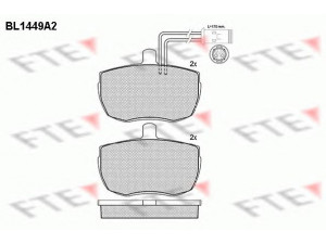 FTE BL1449A2 stabdžių trinkelių rinkinys, diskinis stabdys 
 Techninės priežiūros dalys -> Papildomas remontas
190 2494, 190 6154, 190 6207