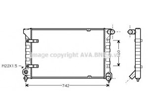 AVA QUALITY COOLING VW2042 radiatorius, variklio aušinimas 
 Aušinimo sistema -> Radiatorius/alyvos aušintuvas -> Radiatorius/dalys
191121253A, 191121253G