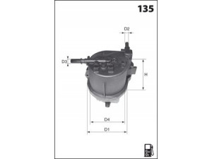 MECAFILTER G16 kuro filtras 
 Techninės priežiūros dalys -> Papildomas remontas
190168, 190170, 190173, 190175