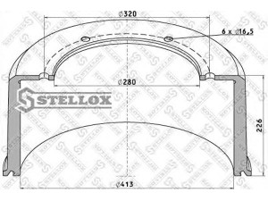 STELLOX 85-00200-SX stabdžių būgnas
277311, 305405