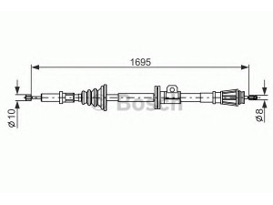 BOSCH 1 987 482 262 trosas, stovėjimo stabdys 
 Stabdžių sistema -> Valdymo svirtys/trosai