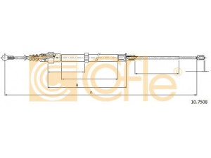 COFLE 10.7508 trosas, stovėjimo stabdys 
 Stabdžių sistema -> Valdymo svirtys/trosai
1J0609721AC, 1J0609721AD, 1J0609721AG