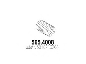 ASSO 565.4008 lanksti žarna, išmetimo sistema 
 Išmetimo sistema -> Išmetimo vamzdžiai
5010213268