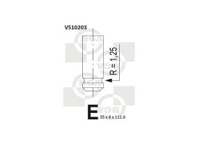 BGA V510203 įleidimo vožtuvas 
 Variklis -> Variklio uždegimo laiko reguliavimo kontrolė -> Vožtuvų eilė -> Vožtuvai/dalys
7701468035
