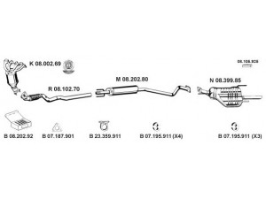 EBERSPÄCHER 082562 išmetimo sistema 
 Išmetimo sistema -> Išmetimo sistema, visa
