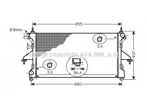 AVA QUALITY COOLING PE2305 radiatorius, variklio aušinimas 
 Aušinimo sistema -> Radiatorius/alyvos aušintuvas -> Radiatorius/dalys
13492070, 1349207080, 1362308080