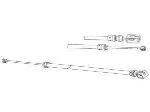 CEF PU02157 trosas, stovėjimo stabdys 
 Stabdžių sistema -> Valdymo svirtys/trosai
474571