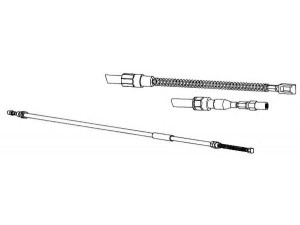 KAWE VW02171 trosas, stovėjimo stabdys 
 Stabdžių sistema -> Valdymo svirtys/trosai
293609701E