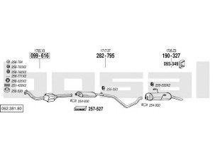 BOSAL 062.381.80 išmetimo sistema 
 Išmetimo sistema -> Išmetimo sistema, visa