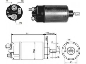 MAGNETI MARELLI 940113050167 solenoidinis jungiklis, starteris