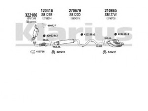 KLARIUS 750218E išmetimo sistema 
 Išmetimo sistema -> Išmetimo sistema, visa