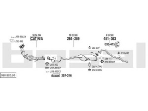 BOSAL 060.520.90 išmetimo sistema 
 Išmetimo sistema -> Išmetimo sistema, visa