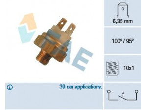 FAE 35810 temperatūros jungiklis, aušinimo skysčio įspėjimo lemputė 
 Aušinimo sistema -> Siuntimo blokas, aušinimo skysčio temperatūra
3435172-6