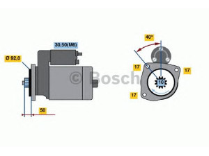 BOSCH 0 001 241 016 starteris 
 Elektros įranga -> Starterio sistema -> Starteris